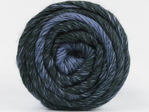 Composition 50% Acrylique, 50% Laine, Jeans Blue, Brand Ice Yarns, Dark Green, fnt2-77838