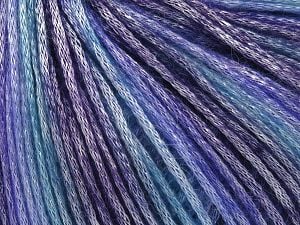 Fiber Content 56% Polyester, 44% Acrylic, Turquoise, Purple, Navy, Brand Ice Yarns, Blue, fnt2-77867