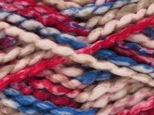 Composition 70% Laine, 30% Acrylique, Red, Pink, Brand Ice Yarns, Blue, Beige, fnt2-77912