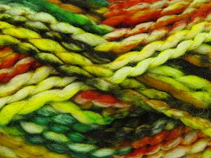 Composition 70% Laine, 30% Acrylique, Brand Ice Yarns, Green Shades, Gold, fnt2-77916