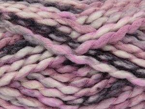 Composition 70% Laine, 30% Acrylique, White, Turquoise, Pink Shades, Brand Ice Yarns, Black, fnt2-77924