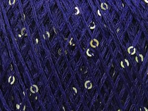 Fiber Content 97% Polyester, 3% Paillette, Navy, Brand Ice Yarns, fnt2-78416 