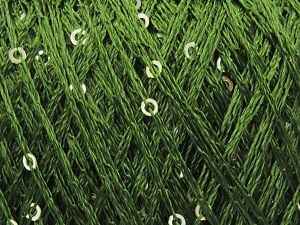 Fiber Content 97% Polyester, 3% Paillette, Jungle Green, Brand Ice Yarns, fnt2-78417 