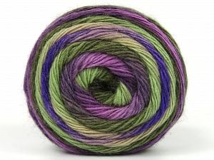 This is a self-striping yarn. Please see package photo for the color combination. İçerik 100% Premium Akrilik, Purple Shades, Khaki Shades, Brand Ice Yarns, fnt2-78561