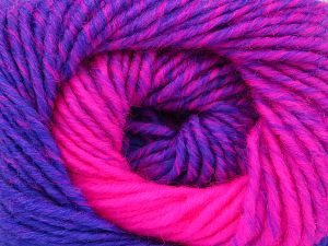 Fiber Content 75% Premium Acrylic, 25% Wool, Purple, Neon Pink, Brand Ice Yarns, fnt2-78587
