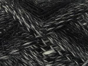Fiber Content 70% Acrylic, 15% Alpaca, 15% Wool, White, Brand Ice Yarns, Grey, Black, fnt2-78765 