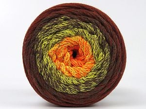 Please be advised that yarns are made of recycled cotton, and dye lot differences occur. Fiber Content 100% Cotton, Yellow, Orange, Brand Ice Yarns, Copper, Camel, fnt2-79840
