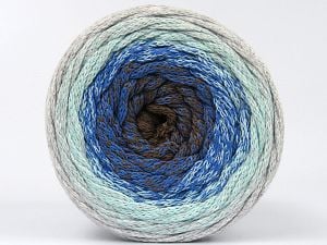 Please be advised that yarns are made of recycled cotton, and dye lot differences occur. Composition 100% Coton, Light Turquoise, Light Grey, Brand Ice Yarns, Camel, Blue, fnt2-79841