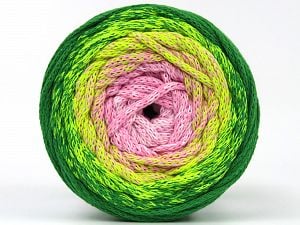 Please be advised that yarns are made of recycled cotton, and dye lot differences occur. Composition 100% Coton, White, Pink, Brand Ice Yarns, Green Shades, fnt2-79845