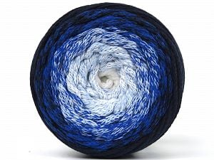 Please be advised that yarns are made of recycled cotton, and dye lot differences occur. Fiber Content 100% Cotton, White, Brand Ice Yarns, Dark Navy, Blue Shades, fnt2-79851 