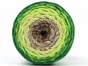 Please be advised that yarns are made of recycled cotton, and dye lot differences occur. Ä°Ã§erik 100% Pamuk, Brand Ice Yarns, Green Shades, Cream, Camel, fnt2-79856 
