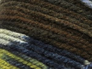 Composition 65% Acrylique, 35% Laine, White, Olive Green, Brand Ice Yarns, Brown Shades, Blue Shades, fnt2-79879