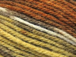 Composition 65% Acrylique, 35% Laine, White, Brand Ice Yarns, Brown Shades, Blue, fnt2-79889