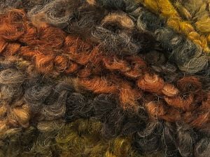 Fiber Content 72% Acrylic, 3% Polyester, 25% Wool, Brand Ice Yarns, Grey, Gold, Copper Shades, fnt2-79906 