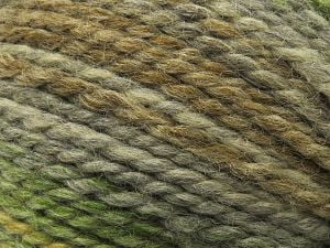 Composition 65% Acrylique, 35% Laine, Brand Ice Yarns, Grey, Green, Gold, Camel, fnt2-79915