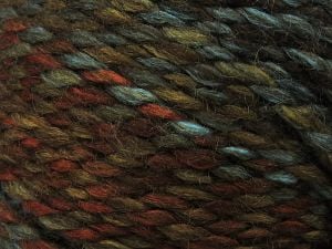 Fiber Content 65% Acrylic, 35% Wool, Turquoise, Brand Ice Yarns, Brown Shades, fnt2-79919
