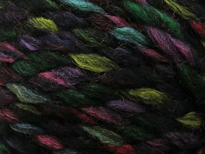 Composition 65% Acrylique, 35% Laine, Yellow, Turquoise, Red, Brand Ice Yarns, Green, Black, fnt2-79940 