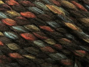 Composition 65% Acrylique, 35% Laine, Brand Ice Yarns, Copper, Brown Shades, Blue, fnt2-79941 