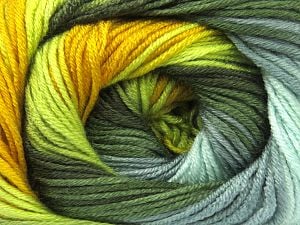 Composition 100% Acrylique Anti-bouloches, Brand Ice Yarns, Green Shades, Gold, fnt2-79954 