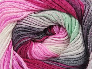 Composition 100% Acrylique Anti-bouloches, White, Pink Shades, Mint Green, Brand Ice Yarns, Grey, fnt2-79956 