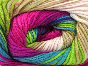 Composition 100% Acrylique Anti-bouloches, White, Turquoise, Purple, Brand Ice Yarns, Green, Fuchsia, Beige, fnt2-79965 