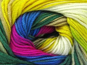 Composition 100% Acrylique Anti-bouloches, Yellow, White, Brand Ice Yarns, Green, Fuchsia, Blue, Beige, fnt2-79967 