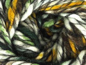 Composition 80% Acrylique, 20% Laine, Yellow, White, Brand Ice Yarns, Grey, Green, Brown, Black, Yarn Thickness 5 Bulky Chunky, Craft, Rug, fnt2-80002 