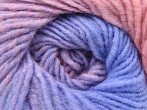 Composition 75% Acrylique haut de gamme, 25% Laine, Pink Shades, Lilac Shades, Brand Ice Yarns, Yarn Thickness 4 Medium Worsted, Afghan, Aran, fnt2-80059 