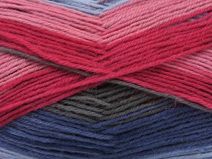 Composition 75% Superwash Wool, 25% Polyamide, Red, Pink, Brand Ice Yarns, Grey, Burgundy, Blue Shades, Yarn Thickness 1 SuperFine Sock, Fingering, Baby, fnt2-80080