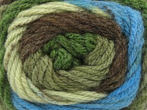 Fiber Content 100% Acrylic, Turquoise, Brand Ice Yarns, Green Shades, Brown, fnt2-80112 