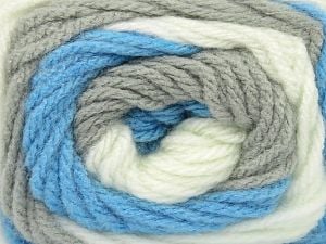 Composition 100% Acrylique, White, Turquoise, Brand Ice Yarns, Grey, fnt2-80113