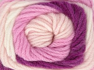 Composition 100% Acrylique, White, Purple, Pink Shades, Brand Ice Yarns, fnt2-80119 