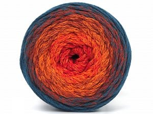 Please be advised that yarns are made of recycled cotton, and dye lot differences occur. Fiber Content 100% Cotton, Teal, Red, Orange, Brand Ice Yarns, Copper, fnt2-80170 
