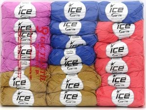 Ne: 8/4. Nm 14/4 Ä°Ã§erik 100% Merserize Pamuk, Multicolor, Brand Ice Yarns, fnt2-80250 