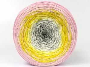 Fiber Content 50% Acrylic, 50% Cotton, Yellow, White, Light Pink, Light Grey, Brand Ice Yarns, fnt2-80311 
