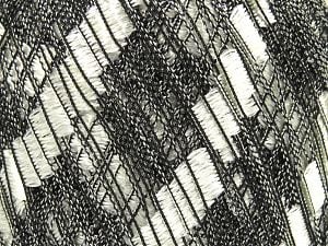Trellis Composition 100% Polyester, Brand Ice Yarns, Ecru, Black, fnt2-80336