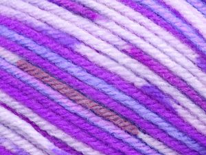 Machine washable. Dry flat. Do not bleach. Composition 100% Acrylique, White, Salmon, Purple, Lilac, Brand Ice Yarns, Blue, Yarn Thickness 2 Fine Sport, Baby, fnt2-80395 