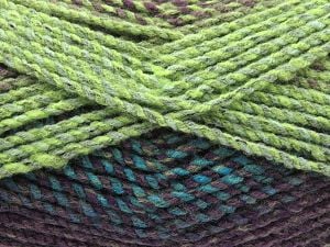 Composition 100% Acrylique, Turquoise, Maroon, Brand Ice Yarns, Green Shades, fnt2-80409 