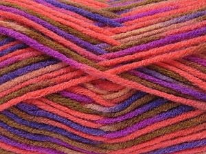 Composition 100% Acrylique, Purple Shades, Pink Shades, Brand Ice Yarns, Brown, Yarn Thickness 4 Medium Worsted, Afghan, Aran, fnt2-80432 