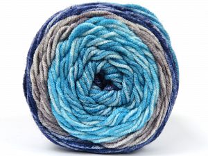 Composition 100% Acrylique, White, Turquoise, Light Maroon, Jeans Blue, Brand Ice Yarns, Yarn Thickness 4 Medium Worsted, Afghan, Aran, fnt2-80445 