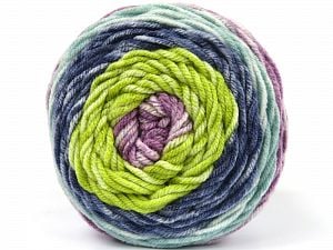 Composition 100% Acrylique, Orchid, Light Turquoise, Jeans Blue, Brand Ice Yarns, Green, Yarn Thickness 4 Medium Worsted, Afghan, Aran, fnt2-80447 