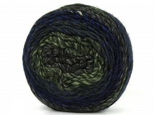 Fiber Content 85% Acrylic, 15% Wool, Brand Ice Yarns, Grey, Green, Blue, Black, Yarn Thickness 3 Light DK, Light, Worsted, fnt2-80463 