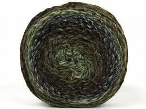 Composition 85% Acrylique, 15% Laine, Brand Ice Yarns, Grey, Green, Brown, Black, Yarn Thickness 3 Light DK, Light, Worsted, fnt2-80464