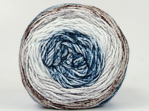Composition 100% Coton, White, Turquoise, Brand Ice Yarns, Brown, Yarn Thickness 3 Light DK, Light, Worsted, fnt2-80472