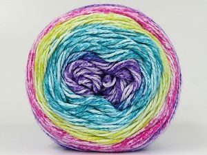 Composition 100% Coton, Yellow, White, Turquoise, Pink, Lilac, Brand Ice Yarns, Yarn Thickness 3 Light DK, Light, Worsted, fnt2-80476