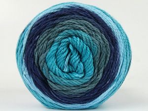 Fiber Content 100% Cotton, Turquoise, Navy, Brand Ice Yarns, Green, Blue, Yarn Thickness 3 Light DK, Light, Worsted, fnt2-80477 