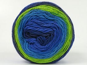 Composition 100% Coton, Brand Ice Yarns, Green Shades, Blue Shades, Yarn Thickness 3 Light DK, Light, Worsted, fnt2-80478