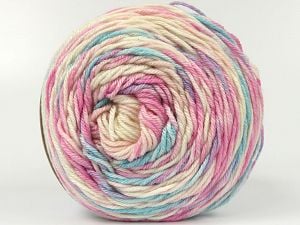 Composition 100% Acrylique Anti-bouloches, Turquoise, Pink Shades, Lilac, Brand Ice Yarns, Yarn Thickness 3 Light DK, Light, Worsted, fnt2-80488