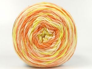 Composition 100% Acrylique Anti-bouloches, Yellow, Orange Shades, Brand Ice Yarns, Yarn Thickness 3 Light DK, Light, Worsted, fnt2-80490