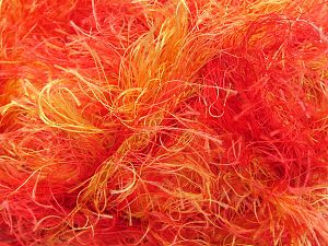 Fiber Content 100% Polyester, Yellow, Salmon Shades, Brand Ice Yarns, Yarn Thickness 6 SuperBulky Bulky, Roving, fnt2-80530 